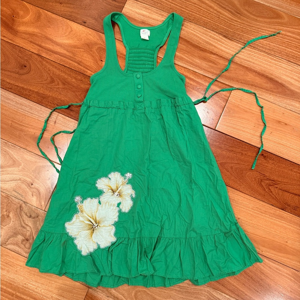 Free People Vibrant Green Ribbed Top